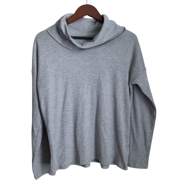 Michael Kors Women's Gray Shirt Size Medium Top Cowl Long Sleeve - Picture 6 of 6